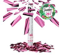 Relaxdays Cañon de 40 cm para confeti rosa fucsia