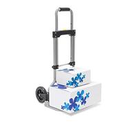 Relaxdays - Carrito de Carga, Plegable, 60 Kg MAX, 96 x 38 x 37 Aprox, Acero, Gris