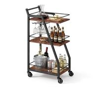 Relaxdays Carro cocina 3 niveles Industrial blanco