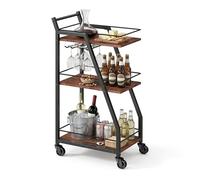 Relaxdays Carro cocina 3 niveles Industrial blanco