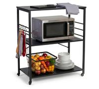 Relaxdays, carro de cocina con 3 niveles, color
