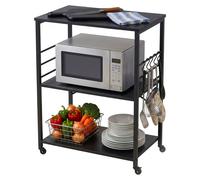 Relaxdays, carro de cocina con 3 niveles, color
