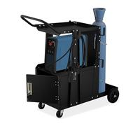 Relaxdays Carro de soldadura con puerta negro