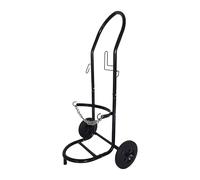 Relaxdays Carro de Transporte para bombonas de Gas de 5 - 33 kg, Altura: 102 x 52 x 60 cm, neumáticos sólidos, Carro de Botellas de Gas, Acero, Negro