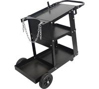 Relaxdays Carro para soldar negro,plata
