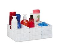 Relaxdays Cesta con asas para estantería y armario blanco