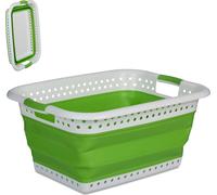 relaxdays: Cesta de ropa plegable, 36 litros
