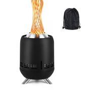 Relaxdays Chimenea sin humo Ø16,5 cm negro
