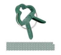 Relaxdays Clips Plantas Grandes, Pack 120 Uds., Abrazaderas Trepadoras, 4,5 x 6 cm, Pinzas Enredaderas, Plástico, Verde