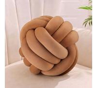 Relaxdays cojín Anudado para sofá y Cama, Decorativo, marrón