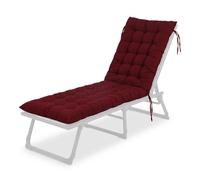 Relaxdays Cojín de banco acolchado rojo oscuro