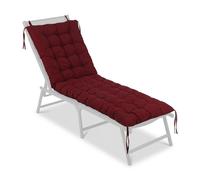 Relaxdays Cojín de banco acolchado rojo oscuro