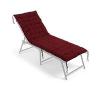 Relaxdays Cojín de banco acolchado rojo oscuro