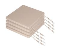 Relaxdays Cojines para sillas, Set de 4, 40x40 cm, con Cintas, Interior/Exterior, Funda poliéster y Espuma, Beige