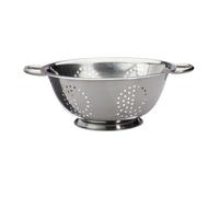 Relaxdays Colador de acero inoxidable con asas plata