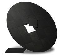Relaxdays Colchoneta para Piscina, 41 Piezas, 0,6 x 370 cm, Espuma, Redonda, protección para el Suelo de la Piscina, Alfombrilla de inserción, Color Negro