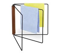 Relaxdays Colgador de trapos de cocina plegable marrón,negro
