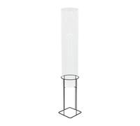 Relaxdays Columna para Peces acrílico/Metal 68,5×20 cm, Torre de jardín, decoración Transparente/Gris