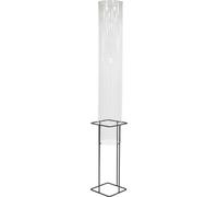 Relaxdays, columna para peces, dimensiones: 108 x 20 cm, material: acrílico, metal. Torre para peces para estanques de jardín, decoración para estanques, transparente/gris