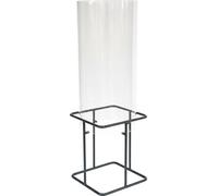 Relaxdays, columna para peces, dimensiones: 41 x 20 cm, material: acrílico, metal. Torre para peces, ideal para estanques de jardín, decoración para estanques, transparente/gris