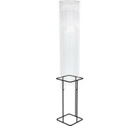 Relaxdays, columna para peces, dimensiones: 84 x 20 cm, material: acrílico, metal. Torre para peces para estanques de jardín, decoración para estanques, transparente/gris