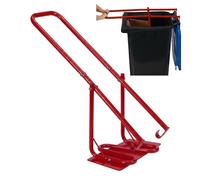 Relaxdays Compactador manual para contenedores rojo
