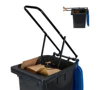 Relaxdays Compactador para contenedores de basura negro