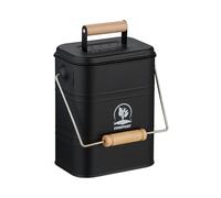 Relaxdays Compostera cocina 3,5 litros marrón claro,negro,plata