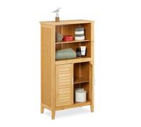 Relaxdays conjunto de muebles de baño 3 piezas marrón claro