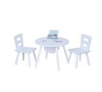 Relaxdays 4052025514822, Taburete, Blanco, Forma redonda, Tablero de fibra de densidad media (MDF), Nylon, 59,5 cm, 59,5 cm