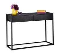 Relaxdays Consola recibidor color negro negro