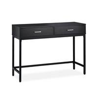 Relaxdays Consola recibidor con 2 cajones negro