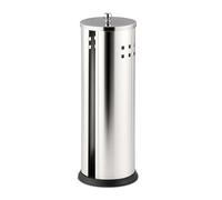 Relaxdays Soporte para papel higiénico, 3 rollos plata