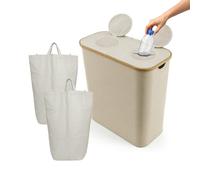 Relaxdays Contenedor para Botellas, 140 l, hasta 60 Botellas, 2 Bolsas Interiores, recolector para Vidrio y plástico.