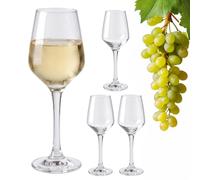 Relaxdays Copas de vino tinto, set de 4, 360 ml, aptas para lavavajillas
