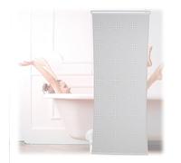 Relaxdays Cortina de Baño Enrollable Estampada, Estor Ducha o Ventana Semitransparente, 100x240cm, Blanco