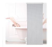 Relaxdays Cortina de Baño Enrollable Estampado de Cuadros, Estor Ducha o Ventana, 100 x 240 cm, Blanco y Negro