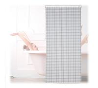Relaxdays Cortina enrollable de baño cuadros blanco,negro
