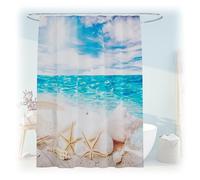 Relaxdays Cortina de Ducha Diseño Plantas, Baño, 180 x 200 cm, Antimoho, Lavable, 12 Anillas, para Bañera, Multicolor