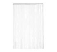 Relaxdays Cortina de Hilos, para Cortar, con Pasador, para Puertas y Ventanas, 145x245 cm, Blanca
