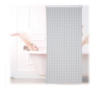 Relaxdays Cortina enrollable de baño cuadros blanco,negro