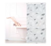 Relaxdays Cortina enrollable ducha blanco y negro blanco,negro