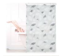 Relaxdays Cortina enrollable ducha blanco y negro blanco,negro
