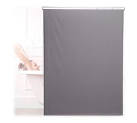 Relaxdays Cortina Enrollable Ducha Cadena, Estor Traslúcido, Repele el Agua, Montaje Techo/Pared, 120x240 cm, Gris