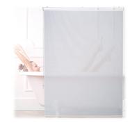 Relaxdays Cortina enrollable para ducha blanco blanco