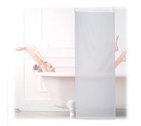Relaxdays Cortina enrollable para ducha blanco blanco