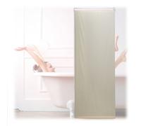 Relaxdays Cortina enrollable para ducha beige beige