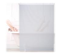 Relaxdays Cortina enrollable para ducha blanco blanco