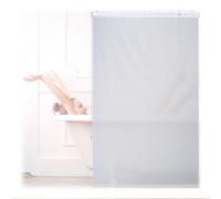 Relaxdays Cortina enrollable para ducha blanco blanco