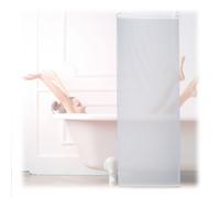 Relaxdays Cortina enrollable para ducha blanco blanco